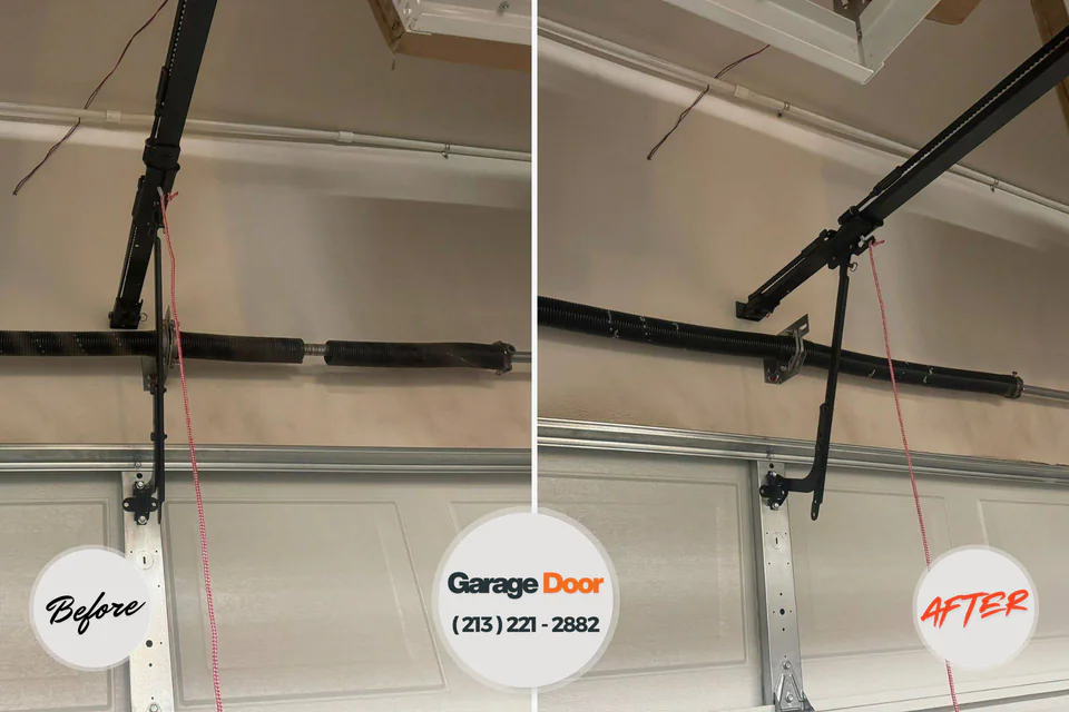 Before and after: garage door repair Dallastown, PA